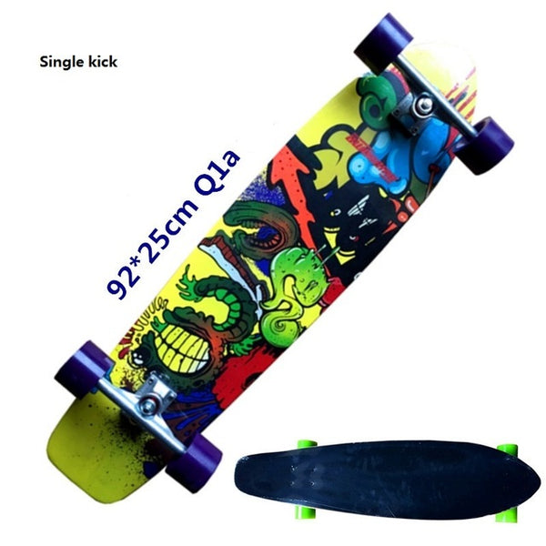 Longboard - Surfboard Old School Cruiser single kick Skateboard - 2020