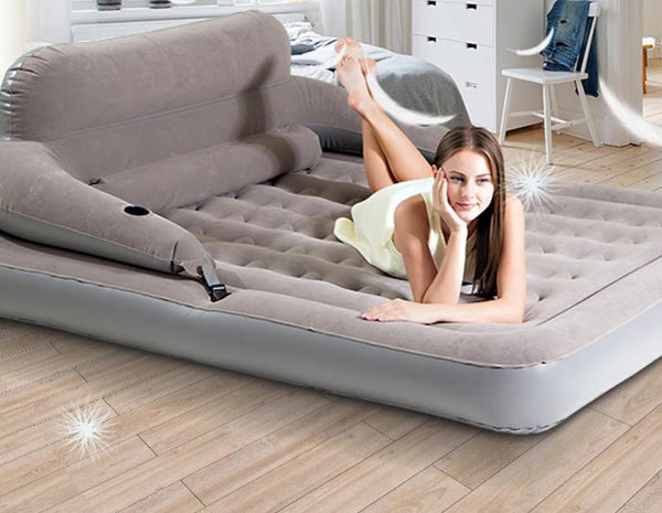 Inflatable air mattress bed PVC air mattresses with flocking surface