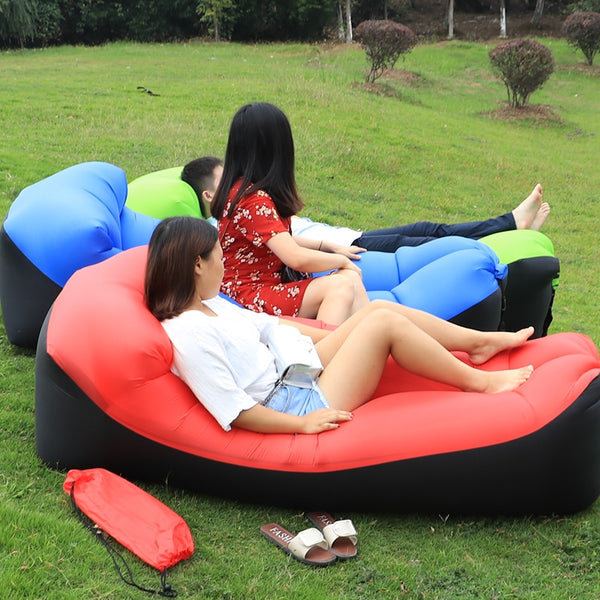 2019 new outdoor Camping mat travel inflatable sofa sleeping air sofa bag Hiking Camping chair Portable air Beach bed Lounger