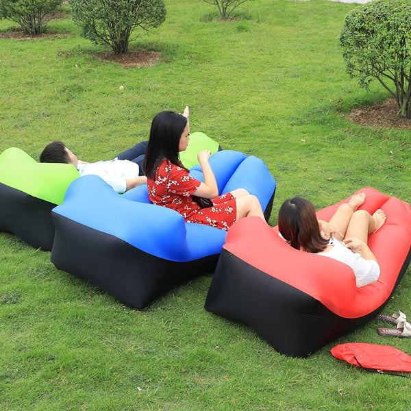 2019 new outdoor Camping mat travel inflatable sofa sleeping air sofa bag Hiking Camping chair Portable air Beach bed Lounger