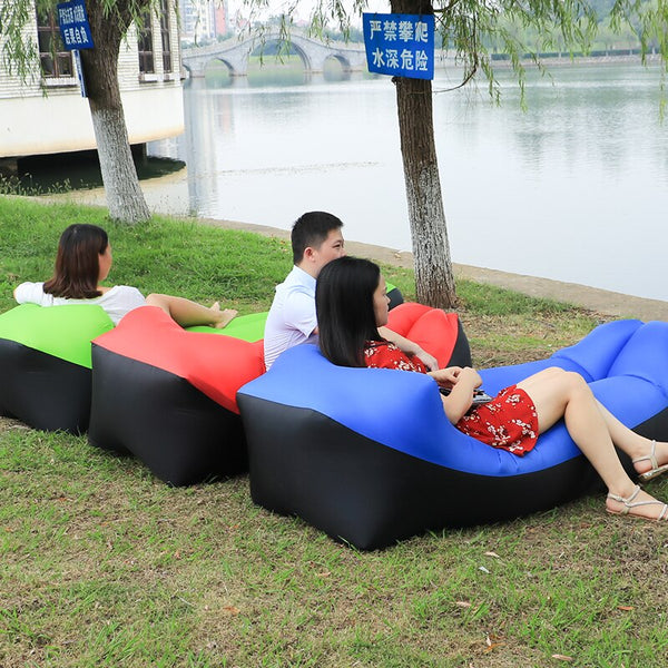 2019 new outdoor Camping mat travel inflatable sofa sleeping air sofa bag Hiking Camping chair Portable air Beach bed Lounger