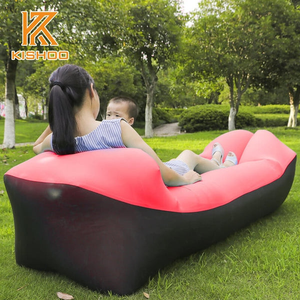 2019 new outdoor Camping mat travel inflatable sofa sleeping air sofa bag Hiking Camping chair Portable air Beach bed Lounger