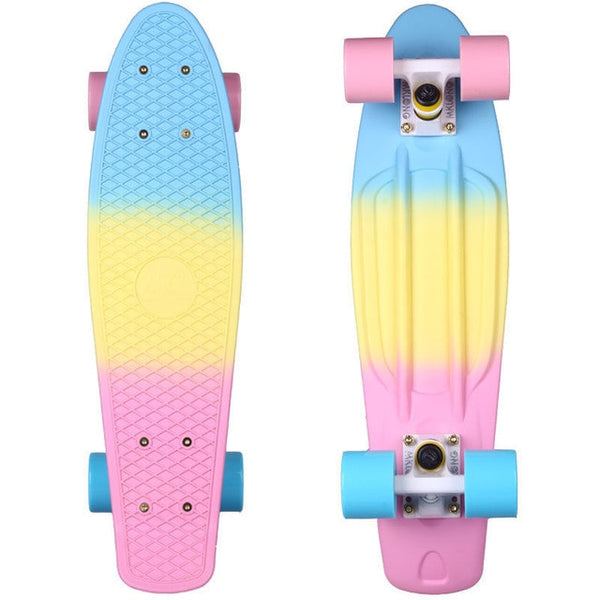 22 inch Cruiser Penny Skateboard - Graphic Galaxy Complete - Led Light