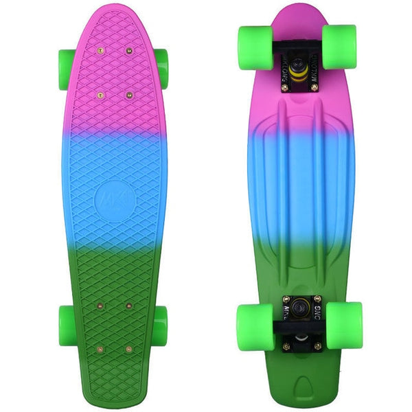 22 inch Cruiser Penny Skateboard - Graphic Galaxy Complete - Led Light