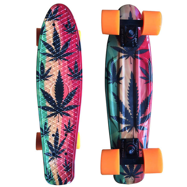 22 inch Cruiser Penny Skateboard - Graphic Galaxy Complete - Led Light