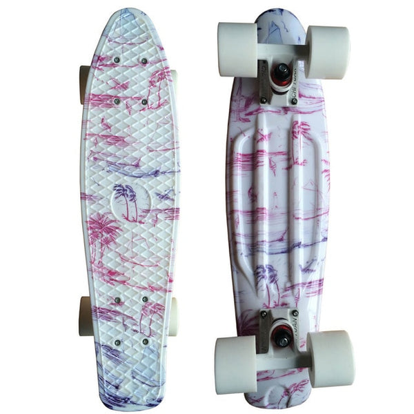 22 inch Cruiser Penny Skateboard - Graphic Galaxy Complete - Led Light