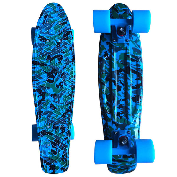 22 inch Cruiser Penny Skateboard - Graphic Galaxy Complete - Led Light