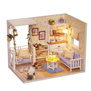 Diy Miniature 3D Wooden Miniaturas Dollhouse Furniture Toys -  H013