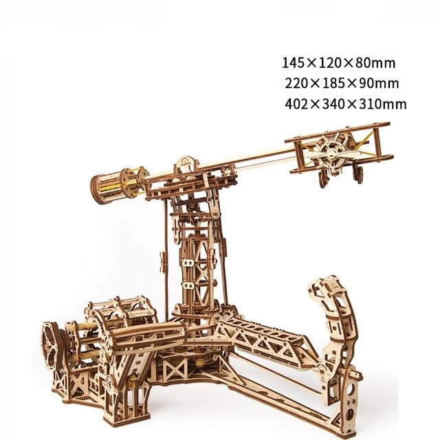 MW. Wooden Mechanical Assembly of Birthday Gifts for Pilots Gift Model