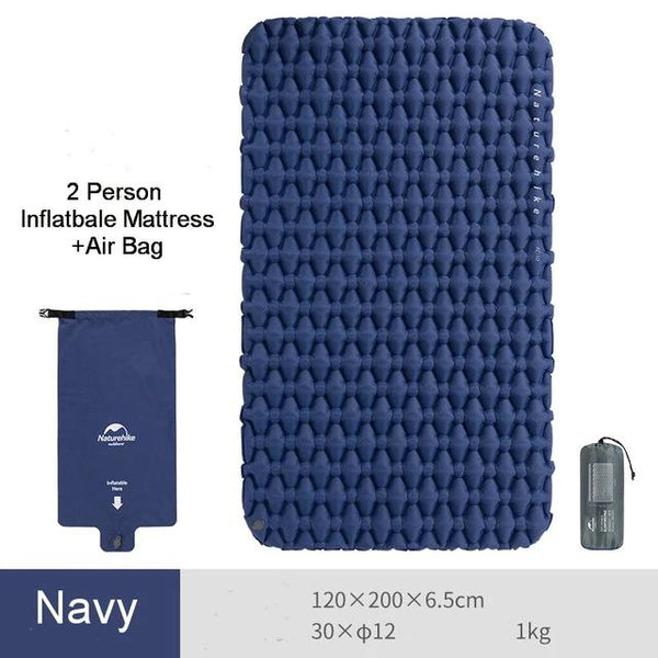 Outdoor 2 Person Inflatable Mattress - Ultralight mat With Fill Air Bag