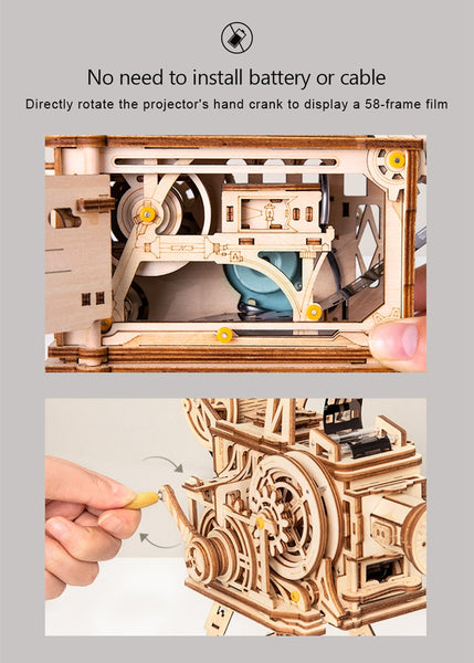 Mechanical Model 3D Wooden Puzzle Film Projector Treasure - LG/LK/AM