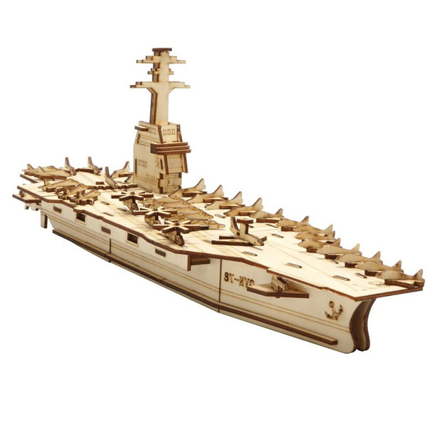 3D wooden ship model warship carrier DIY - 3D puzzle